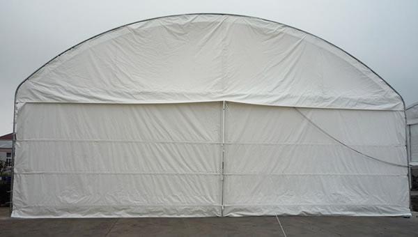 Steel frame hangar tent