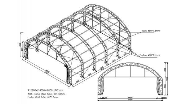 Tente d'avion en matériau PVC